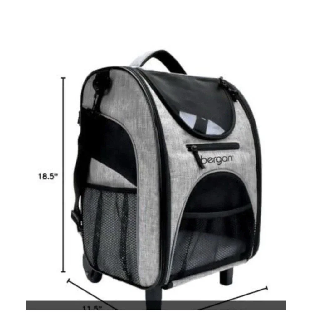 Rolling Pet Cat Dog Carrier Bergan Airline Compliant. For Pets Up To 15 Lbs.